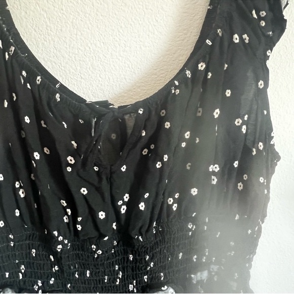 Wild Fable Target Black Floral Ruffle Mini Dress Size: L - Picture 3 of 9